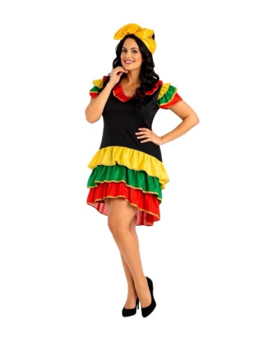 Fantasia de Rumbera Tamanho M - de alta qualidade, ideal para o carnaval, festas temáticas e eventos especiais.